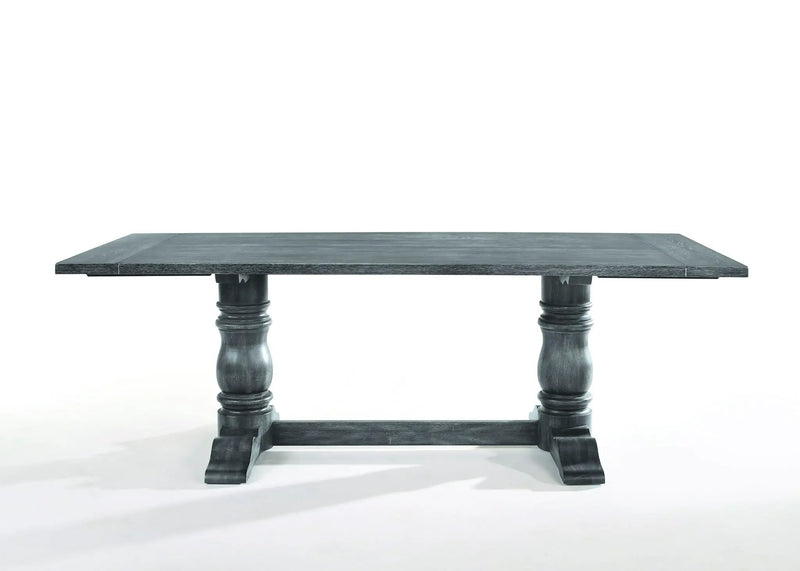 Leventis Dining Table in Weathered Gray by HouseOfZazla