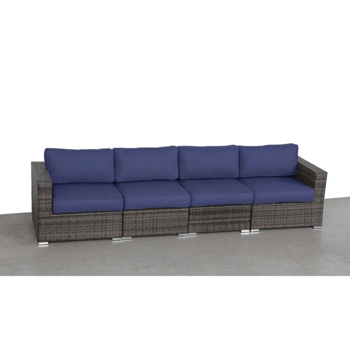 Luxurious Wicker Patio Sectional With Weather Resistant Sunbrella Cushions, photo 12 of 25