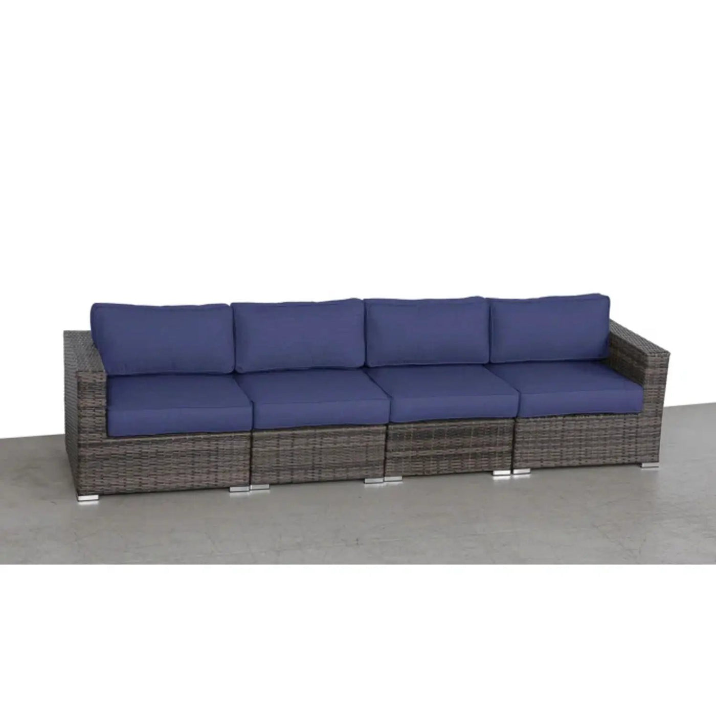 Luxurious Wicker Patio Sectional With Weather Resistant Sunbrella Cushions by HouseOfZazla