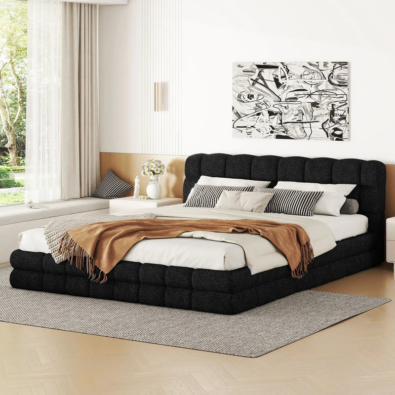 Upholstered Platform Bed With Headboard by Unique Piece Furniture