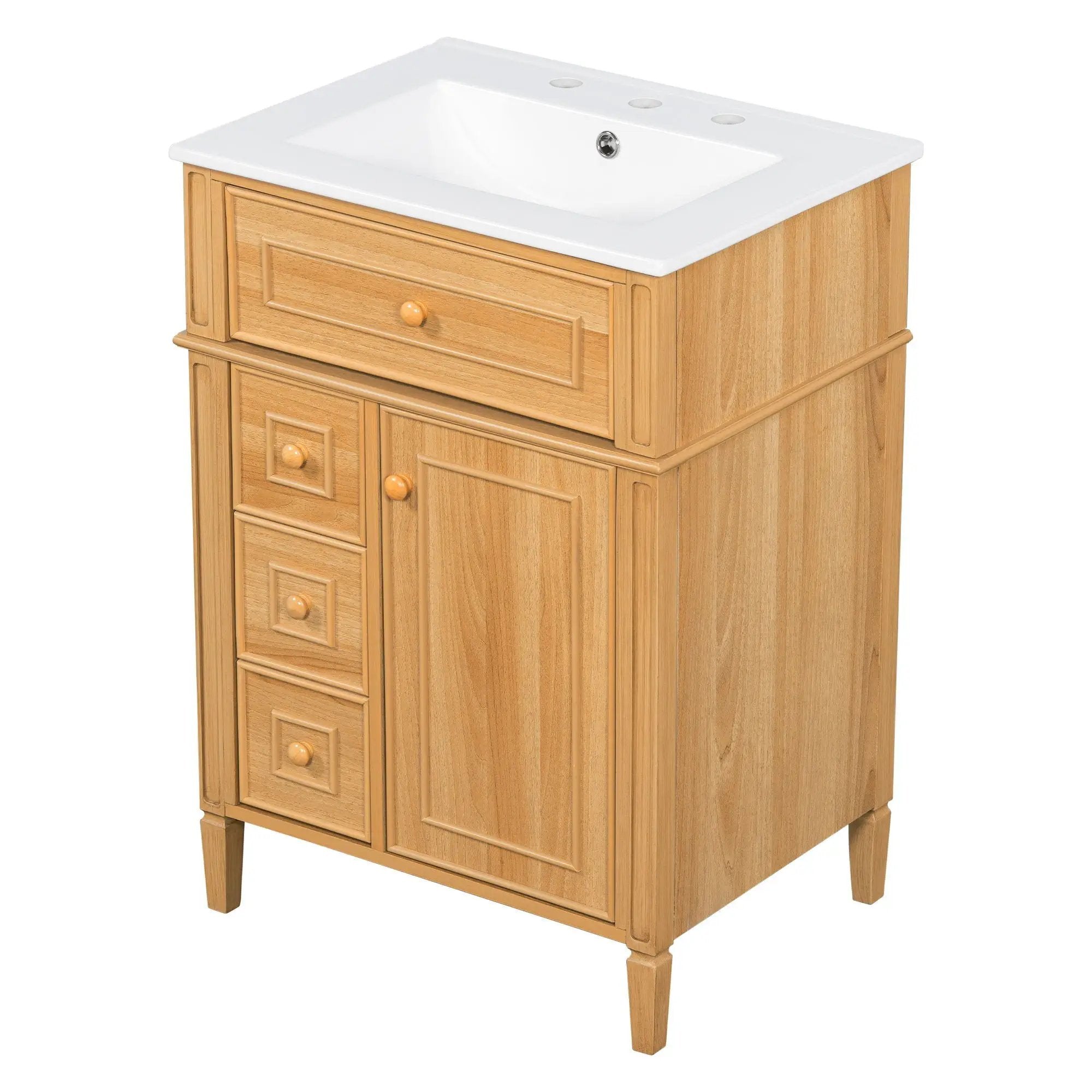 Bathroom Vanity With Sink, Cabinet With Flip Out Drawer and Soft Close Drawers by HouseOfZazla