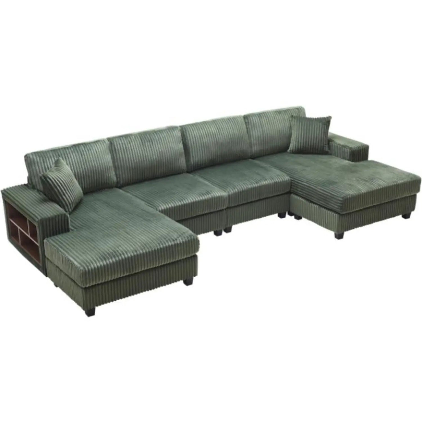 U-Shaped Convertible Sofa, 4 Seater Large Living Room Lounge by Unique Piece Furniture