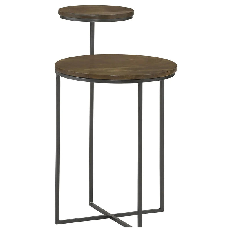 2 Tier Accent Table - Brown by HouseOfZazla