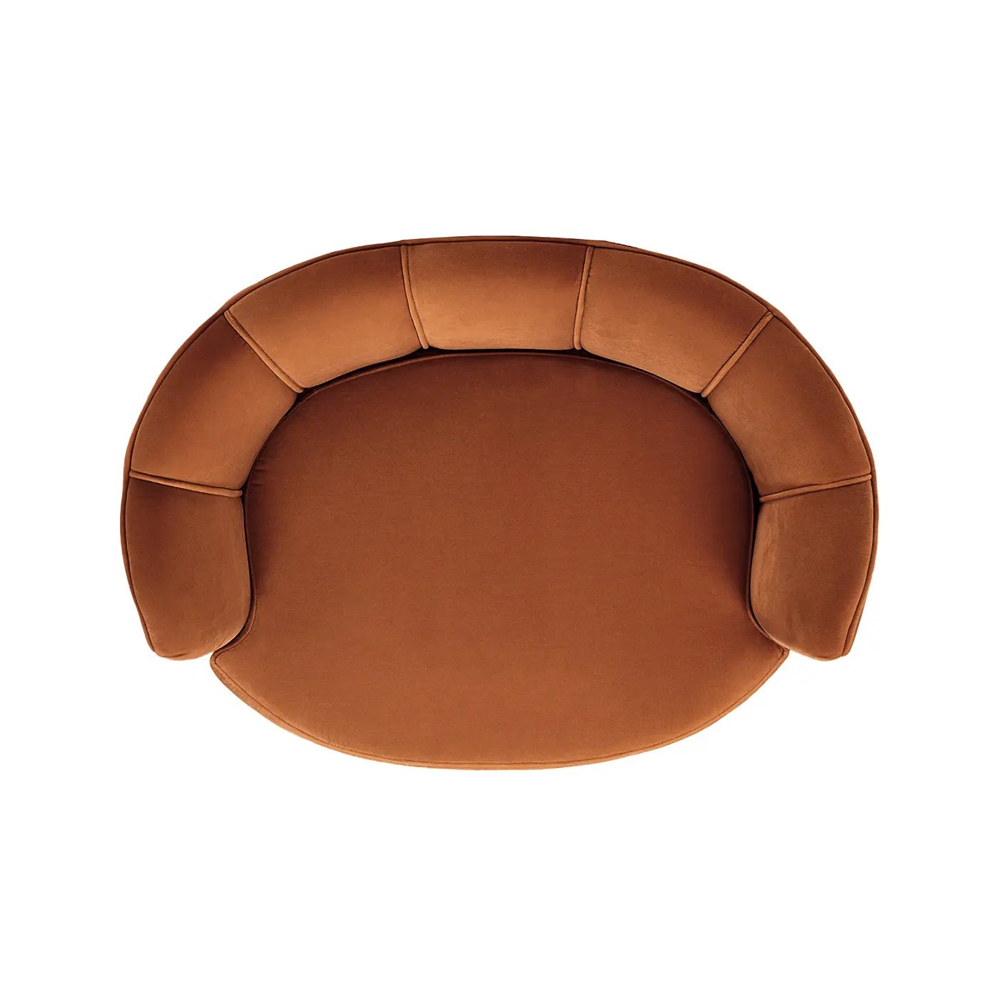 Clara 34.5" Scalloped Pet Sofa Bed, Medium, Burnt by HouseOfZazla