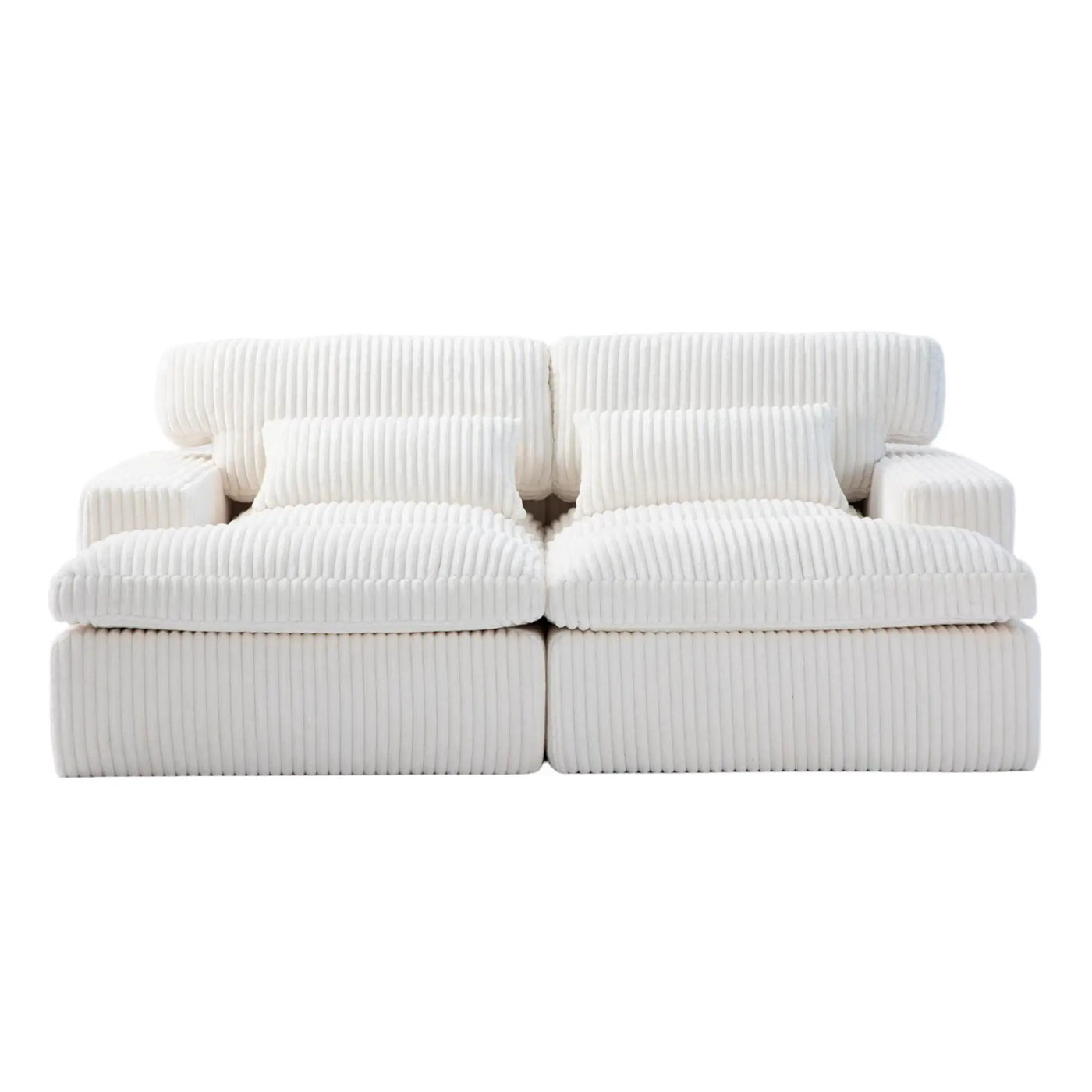 Double Chaise Lounge Chair, Oversized Upholstered Sleeper Cloud Couch by HouseOfZazla