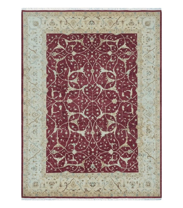 10' X 14' Vintage Handmade PESHAVAR CHOBI Pakistani Agra Wool Carpet Nice