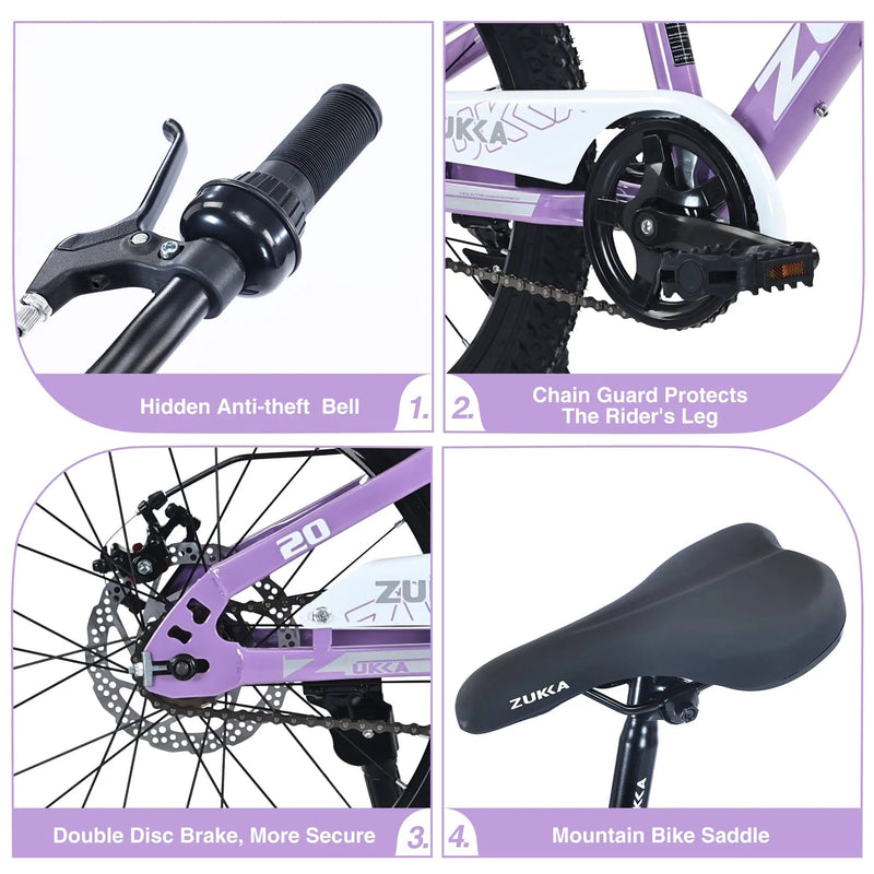 ZUKKA 20 Inch Mountain Bike for Boys and Girls (Ages 7-10) by HouseOfZazla