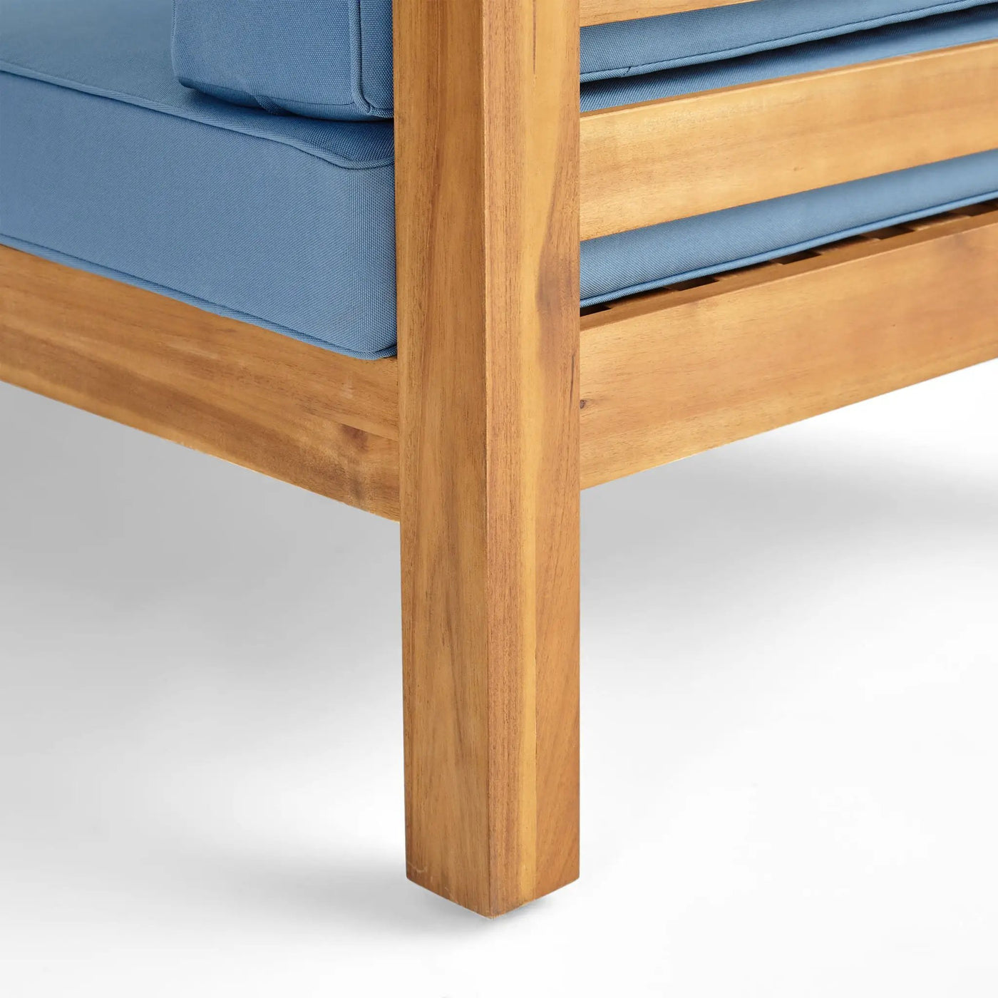 Outdoor Acacia Wood Patio Chair With Fabric Cushion by HouseOfZazla