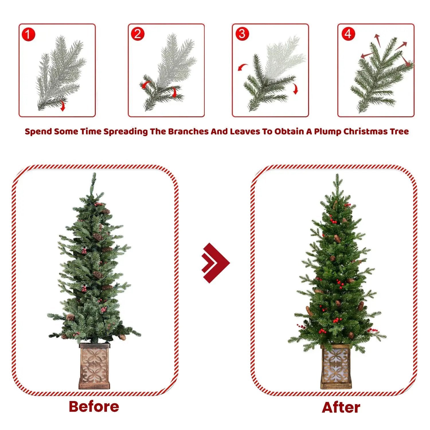 4FT Pre-Lit Christmas Tree by HouseOfZazla