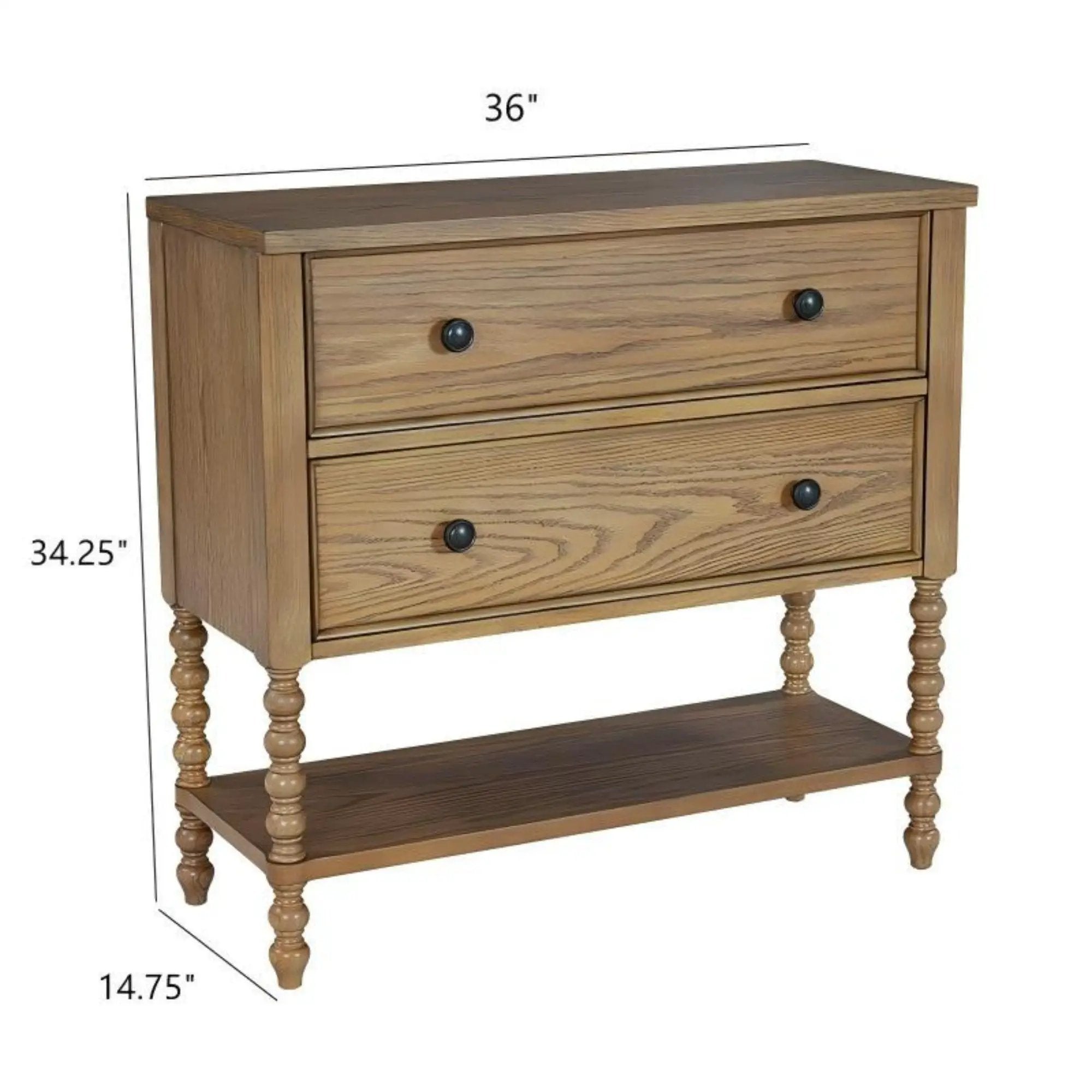 2 Drawer Accent Chest - Natural by HouseOfZazla