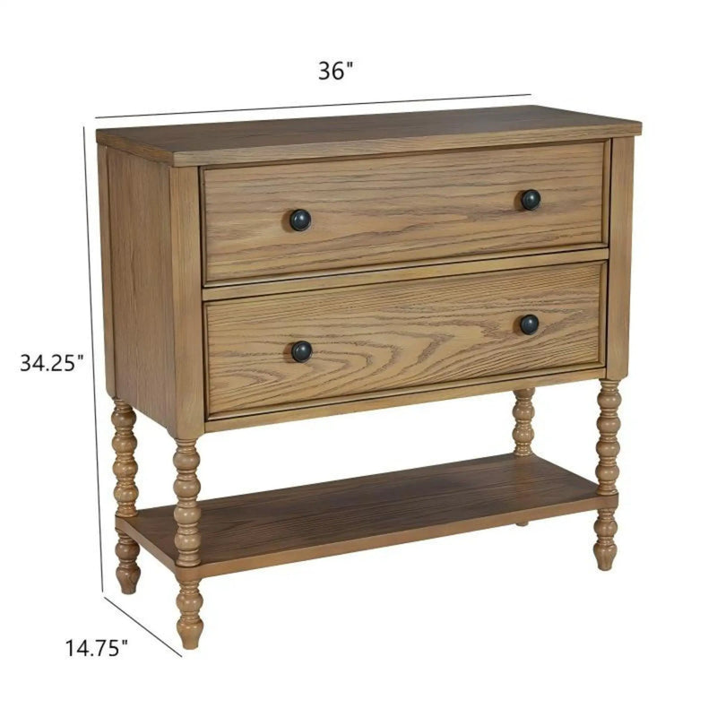 2 Drawer Accent Chest - Natural by HouseOfZazla