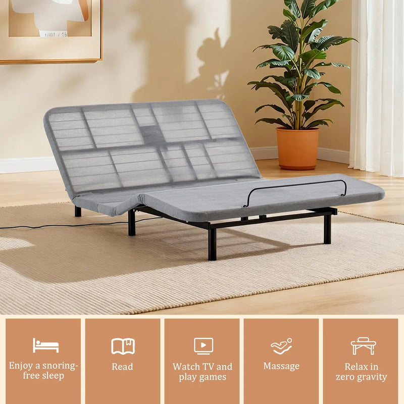Caron 4.0 Ergonomic Queen Size Adjustable Bed Frame by HouseOfZazla