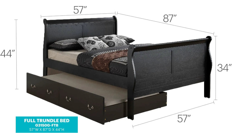Elegant Trundle Bed With Timeless Charm by Unique Piece Furniture