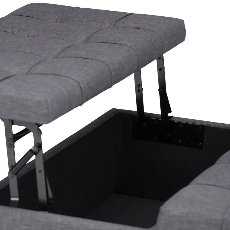 Harrison - Upholstered Coffee Table Storage Ottoman by Unique Piece Furniture
