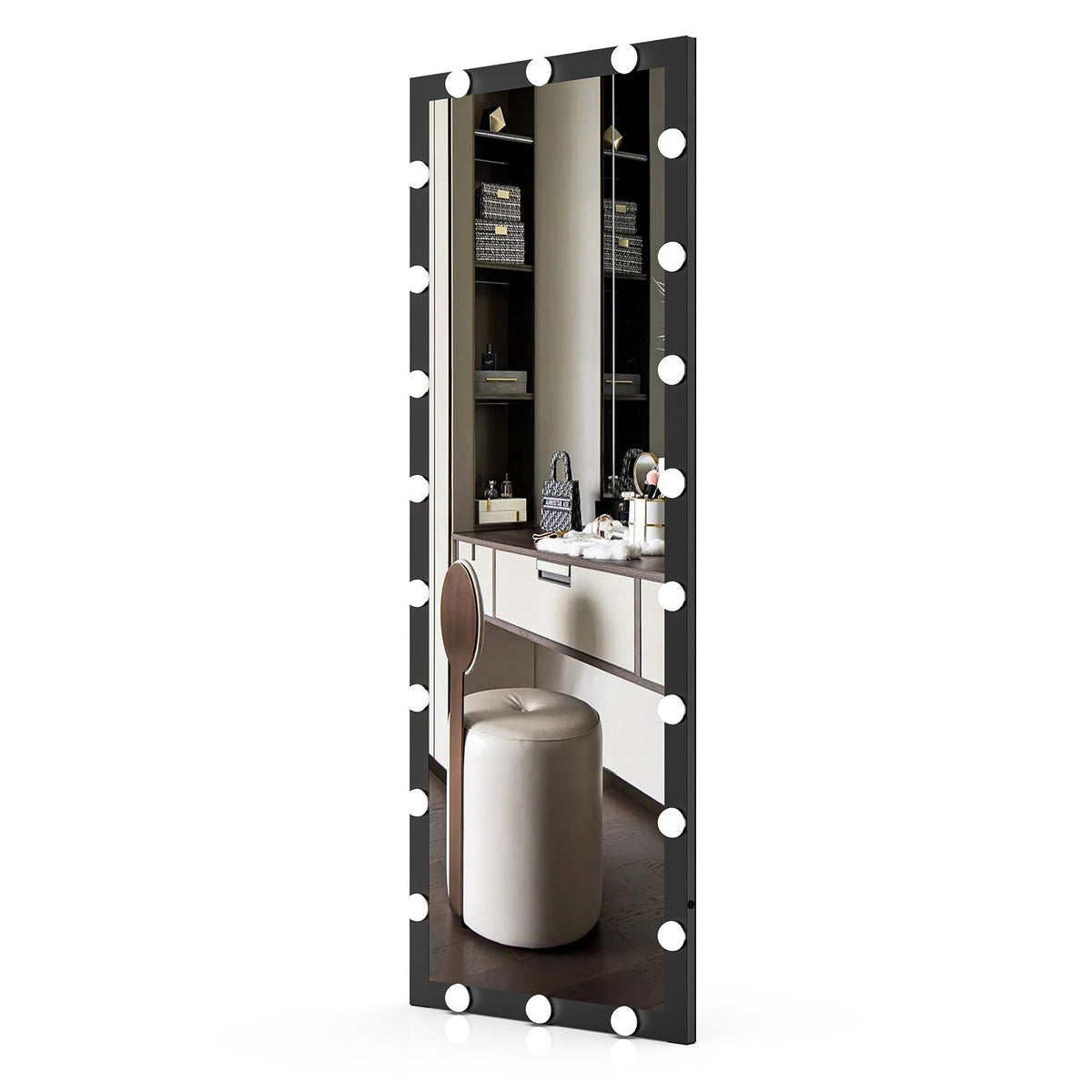 Full Length Mirror with Lights and Touch Control – Pearl Silver, Black, or Pink, photo 12 of 40