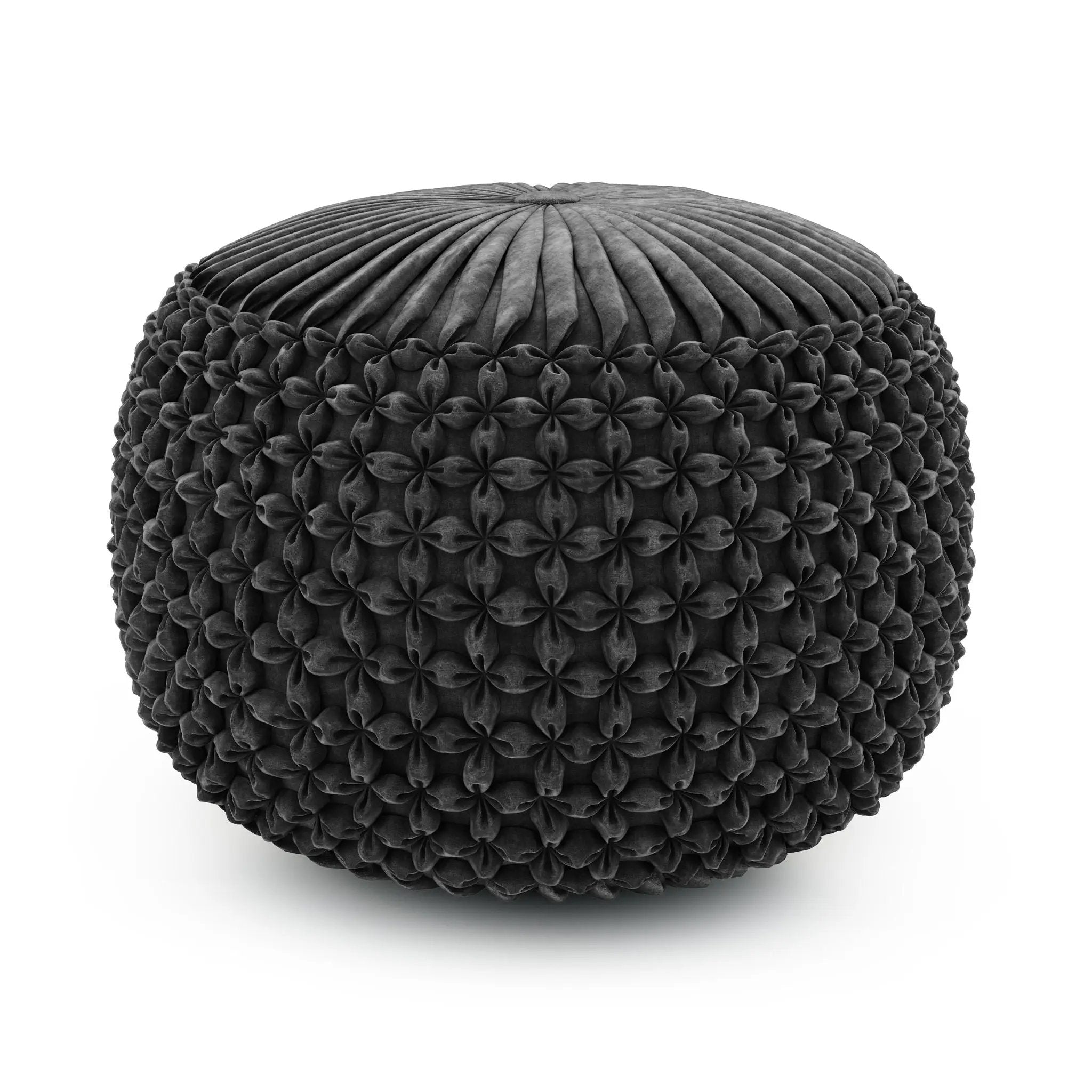 Renee - Handcrafted Round Pouf by HouseOfZazla