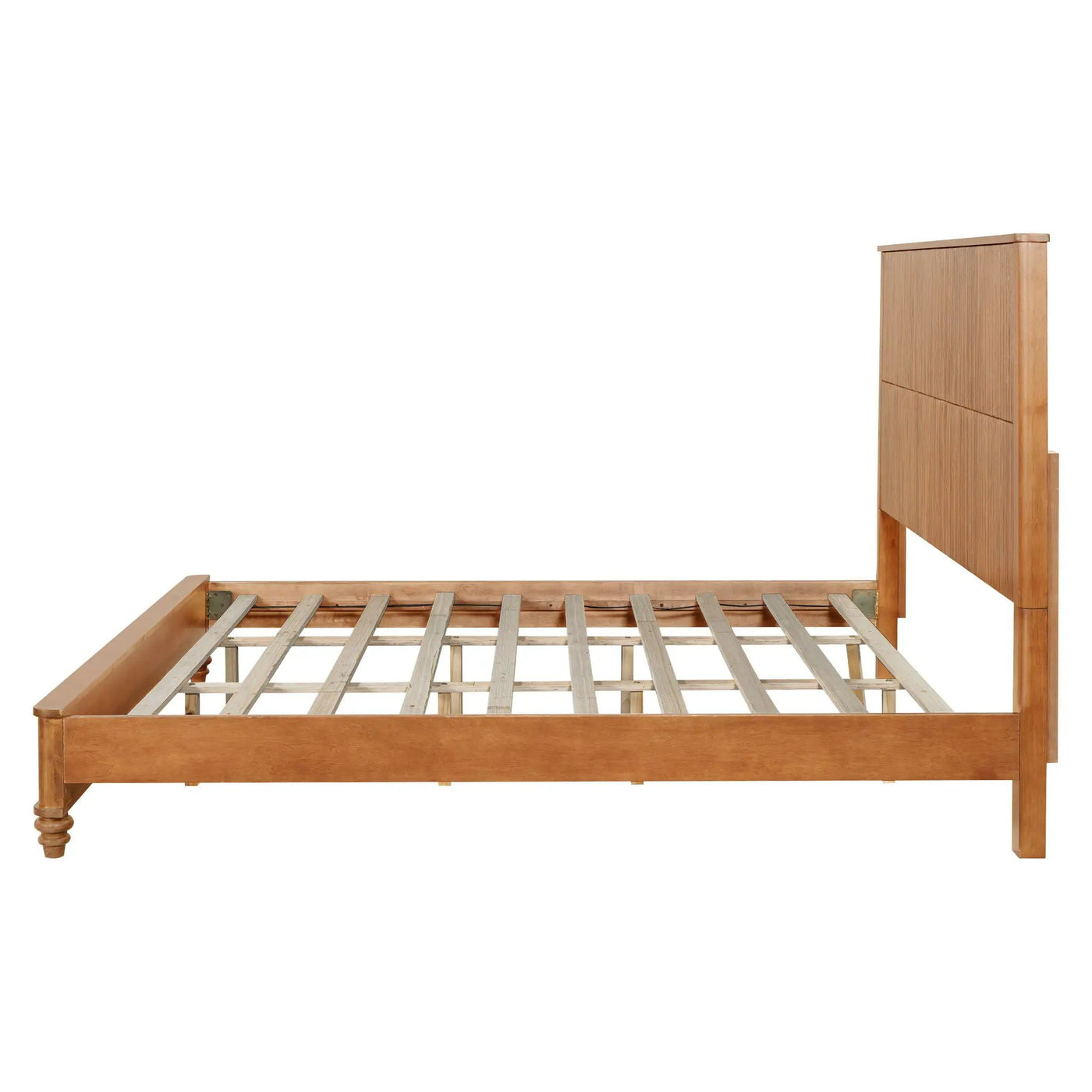 Platform Bed Frame With Tall Headboard by HouseOfZazla