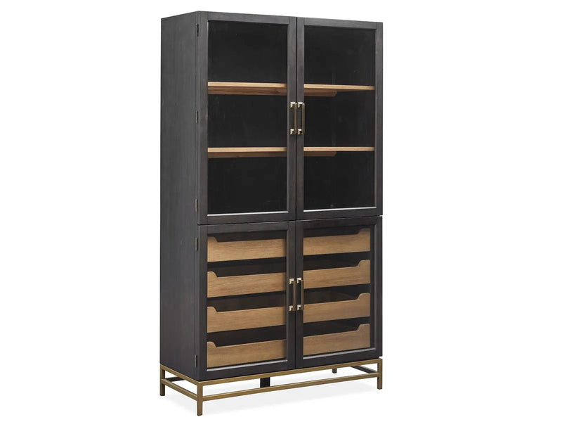 Lindon - Two Tone Dining Cabinet - Dark Brown
