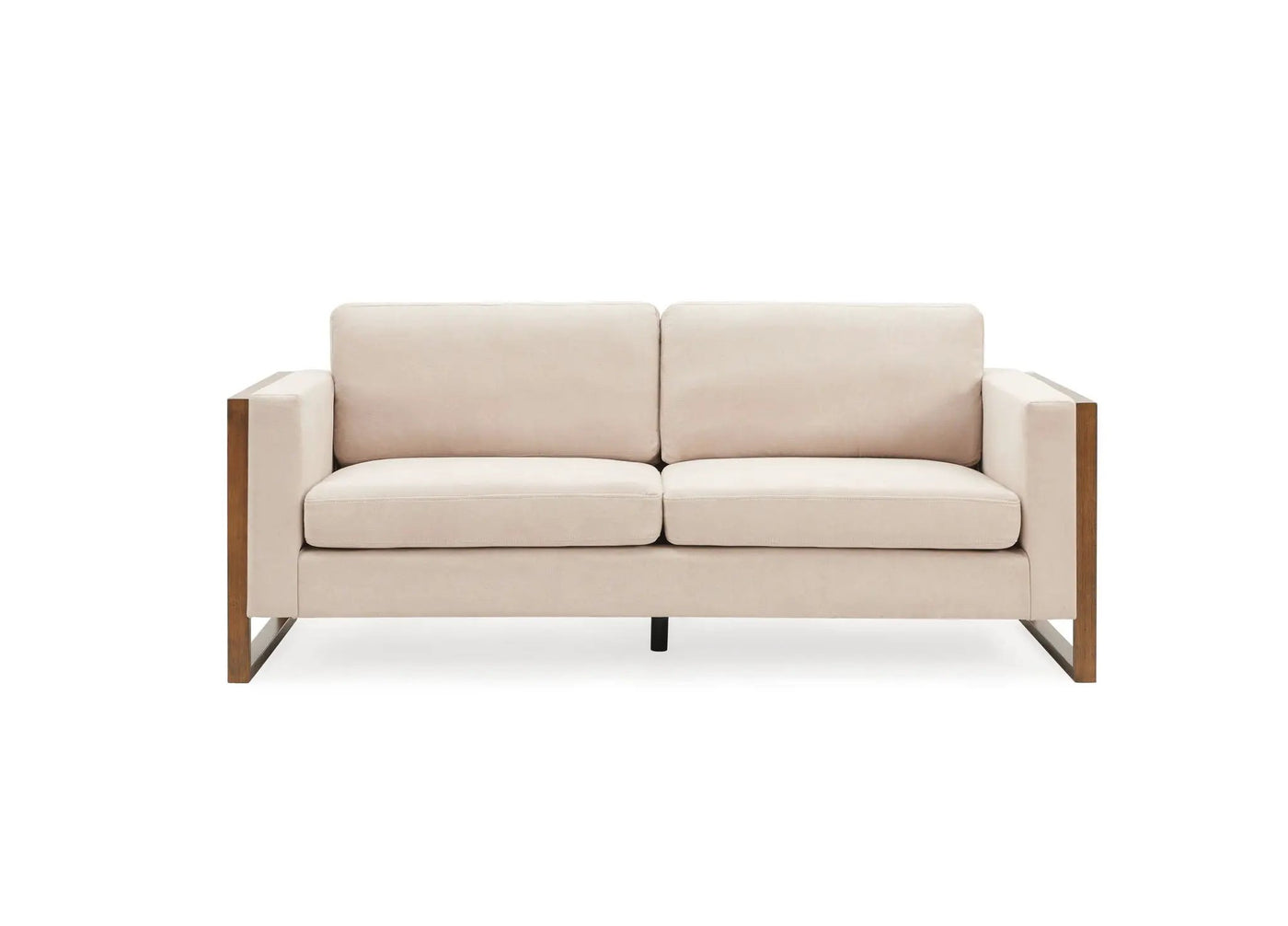 Modern 3-Seater Sofa With Solid Wood Legs by HouseOfZazla