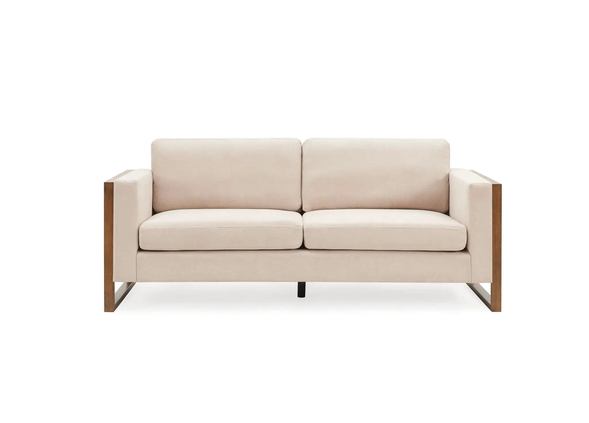 Modern 3-Seater Sofa With Solid Wood Legs by HouseOfZazla