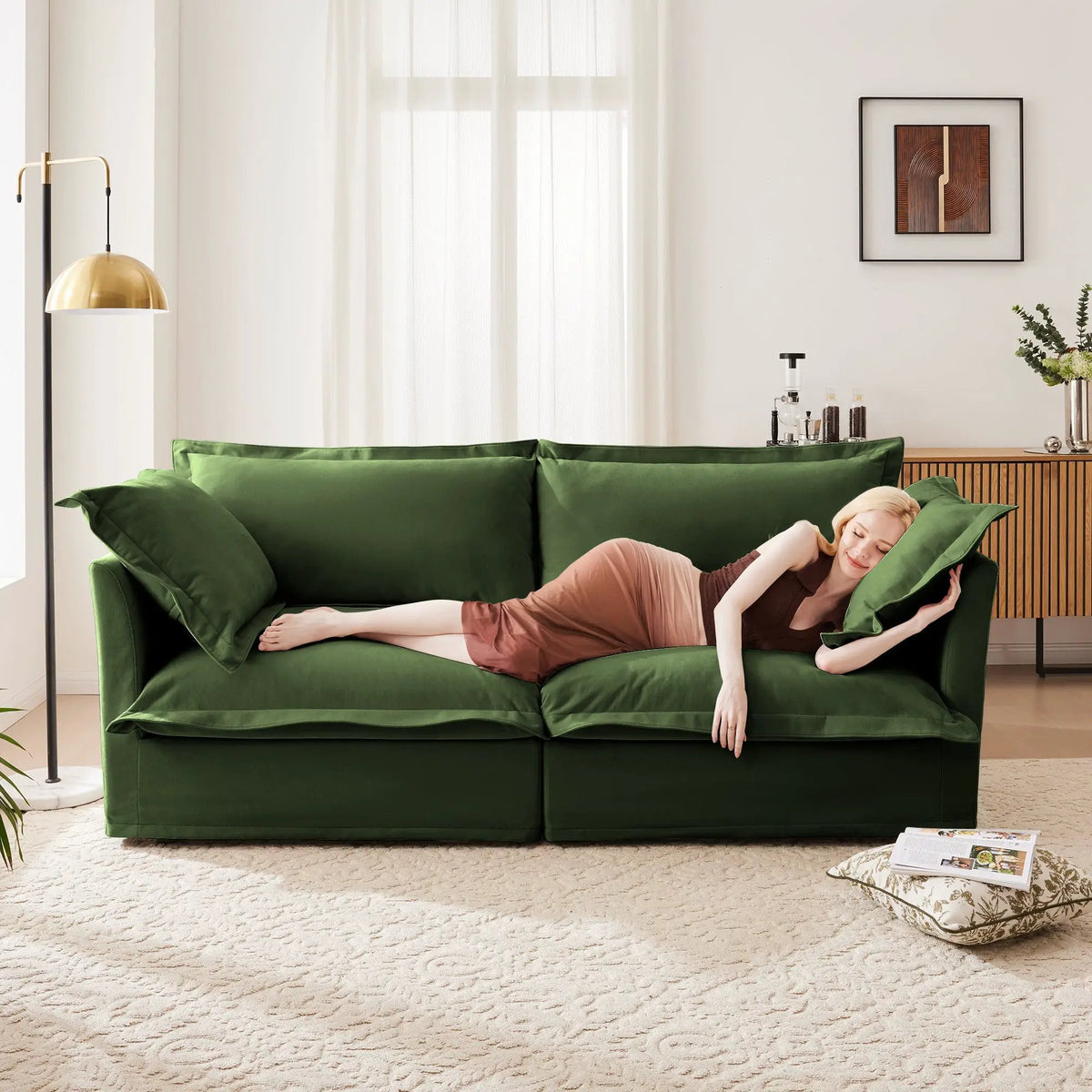 Modern Slipcovered 2-Seat Sofa by HouseOfZazla