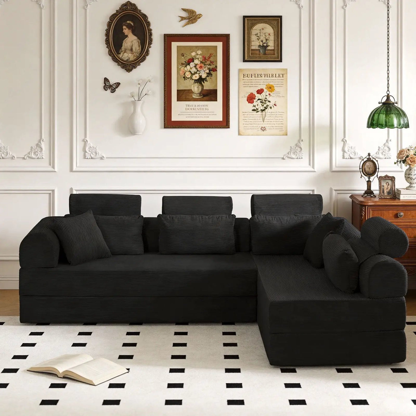 Modern L-Shape Modular Sectional Sofa, Compressed Design by HouseOfZazla