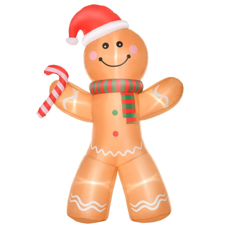 HOMCOM 8ft Christmas Inflatable Gingerbread Man Decoration by HouseOfZazla