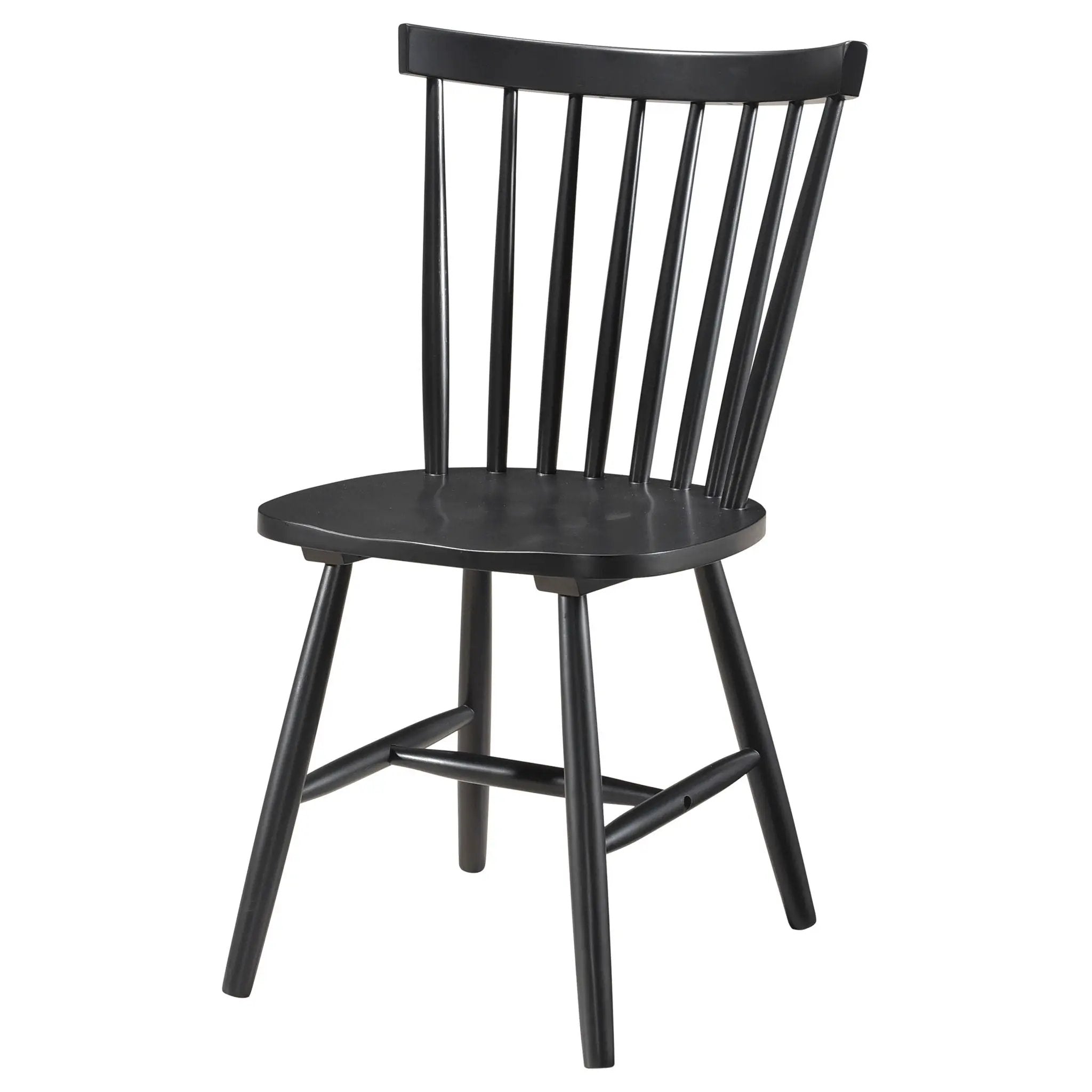 Hollyoak Windsor Wood Dining Side Chair Black (Set of 2) by Unique Piece Furniture