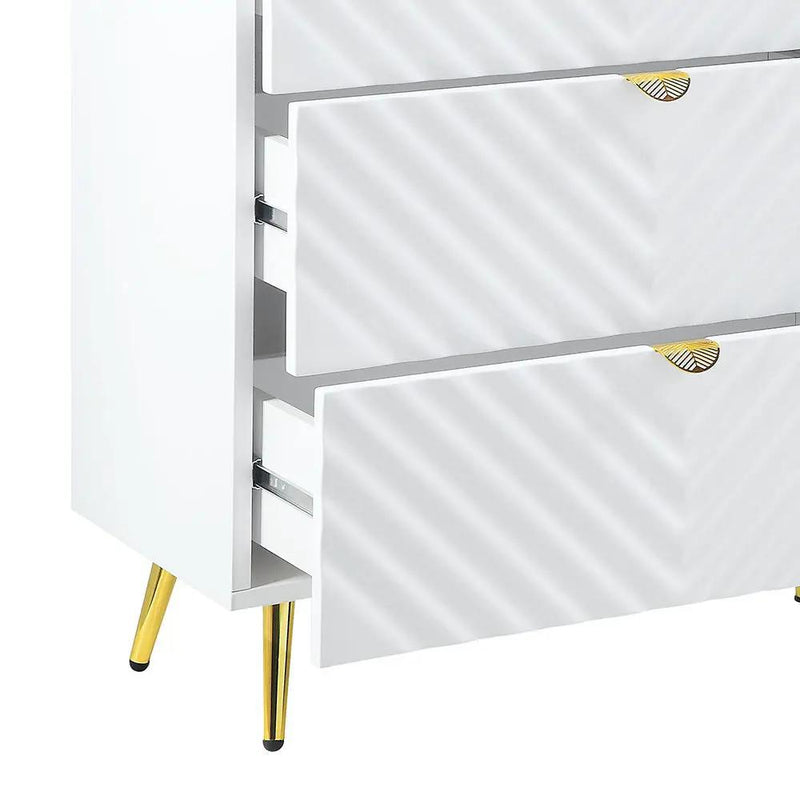 Gaines - 55" Dresser - White High Gloss by Unique Piece Furniture