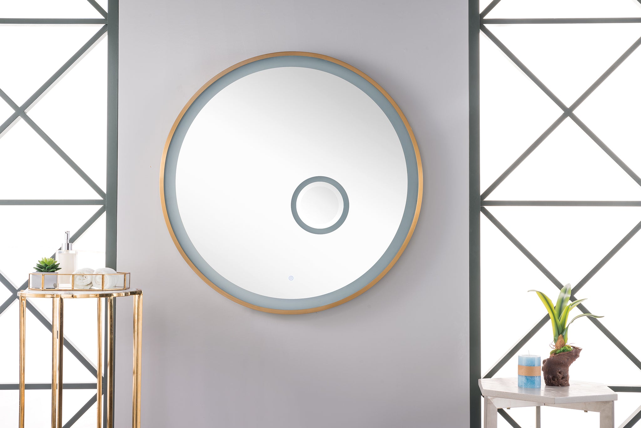 James Martin Radiance 36" Mirror, Brushed Gold by James Martin