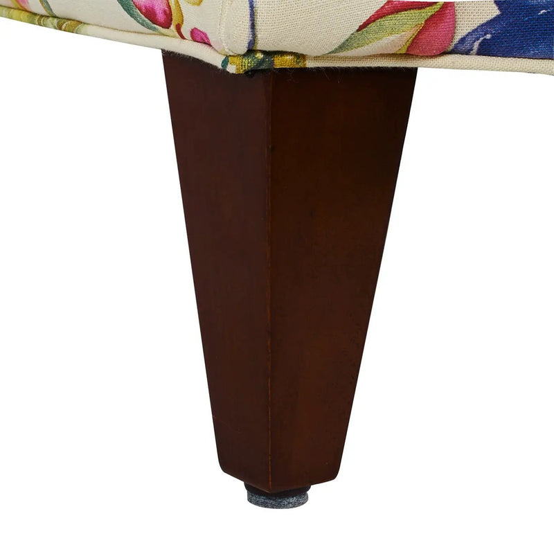 Paradise - Upholstered Arm Chair Floral Printed On Cotton - Off-White by Unique Piece Furniture