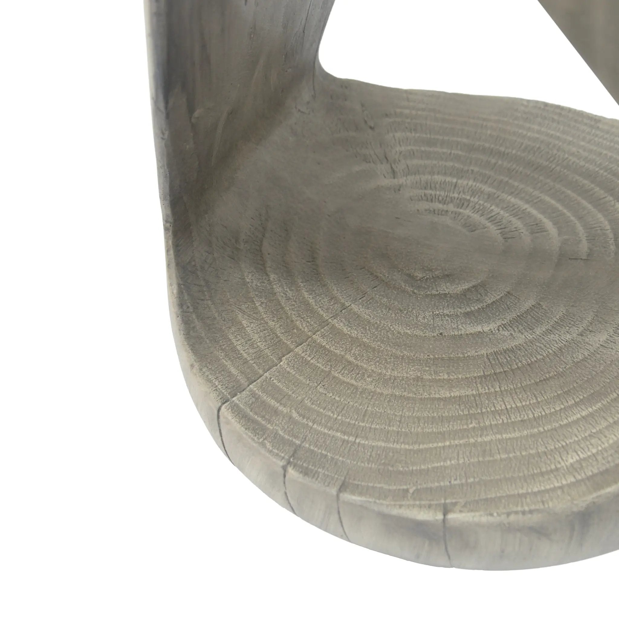 Hollow Side Table Wood-Like Texture Grey by HouseOfZazla