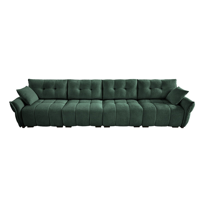 Modern Sofa & Pillows, Textured Cover, High Rebound Cushions by HouseOfZazla