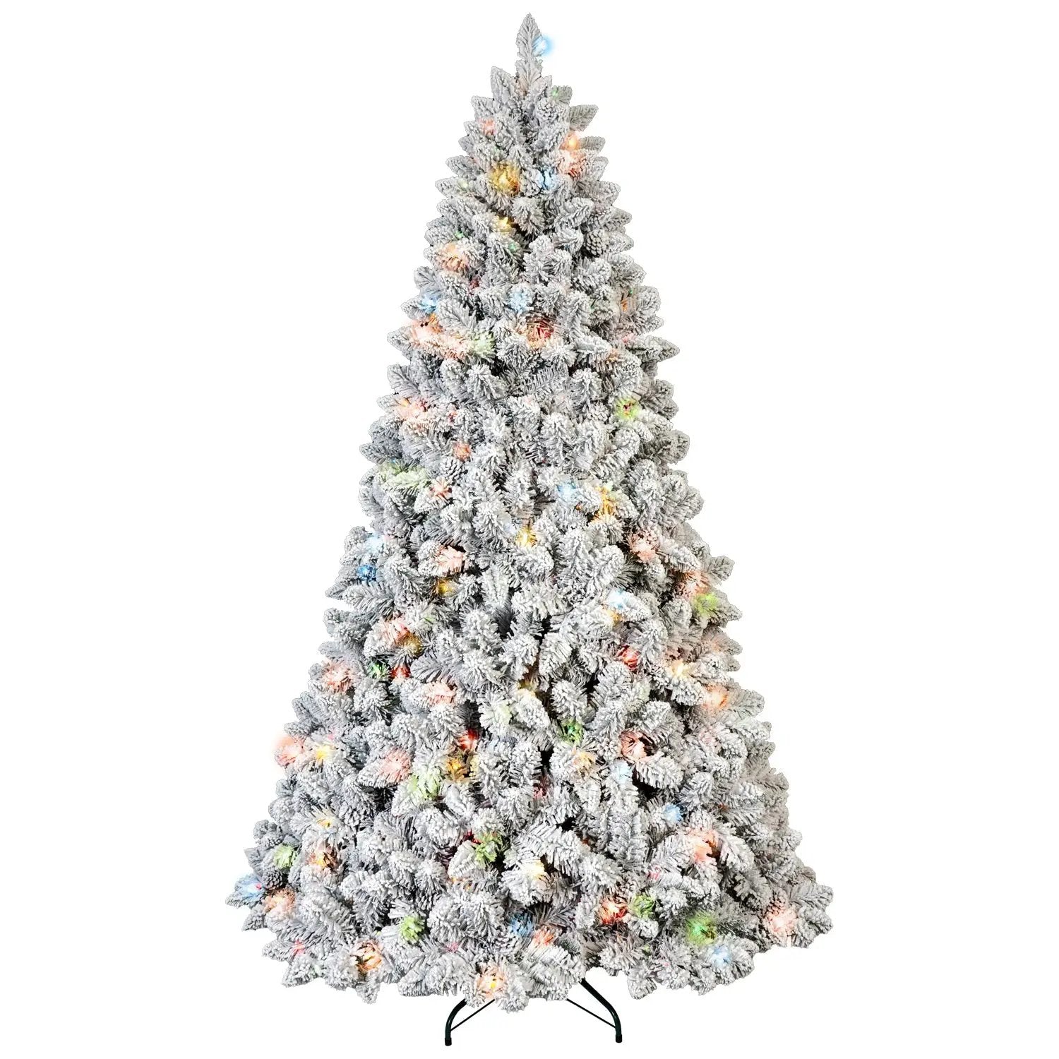 5FT Flocked Christmas Tree with 300 Colorful UL Lights by HouseOfZazla