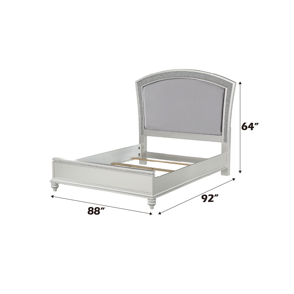 Maverick Panel Bed with Rhinestone Inlay - Gray, photo 3 of 4