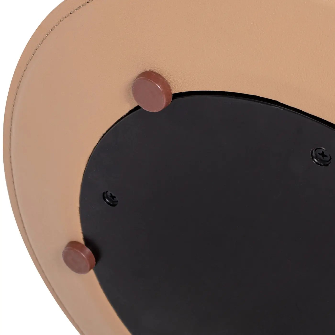 Mode - Leatherette Round C-Shaped Sofa Side Table - Saddle Brown by Unique Piece Furniture