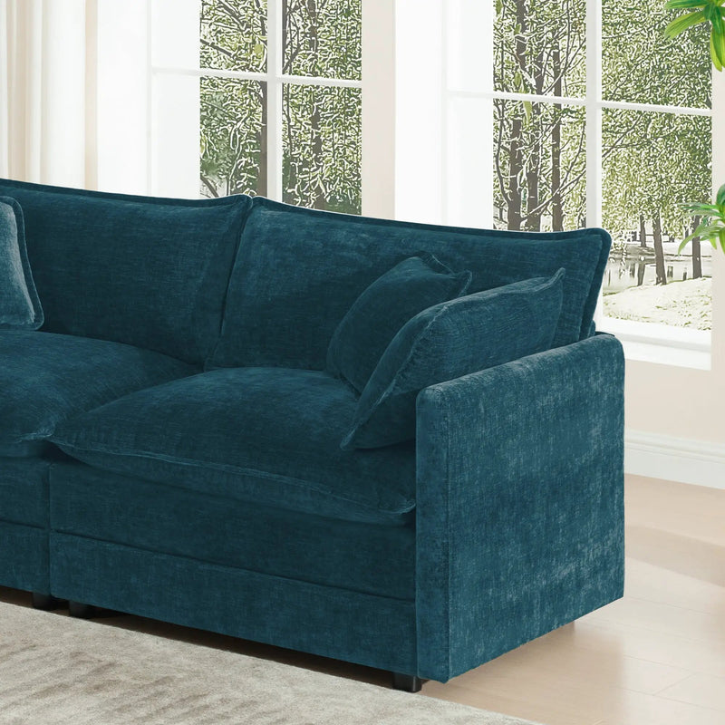 Comfortable Deep Seat Reversible Modular 3 Seater Sectional Sofa by HouseOfZazla