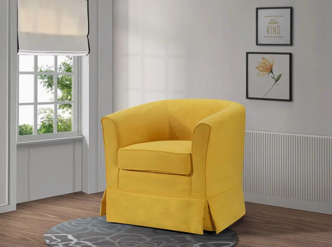 Tucker - Woven Fabric Swivel Barrel Chair by Unique Piece Furniture