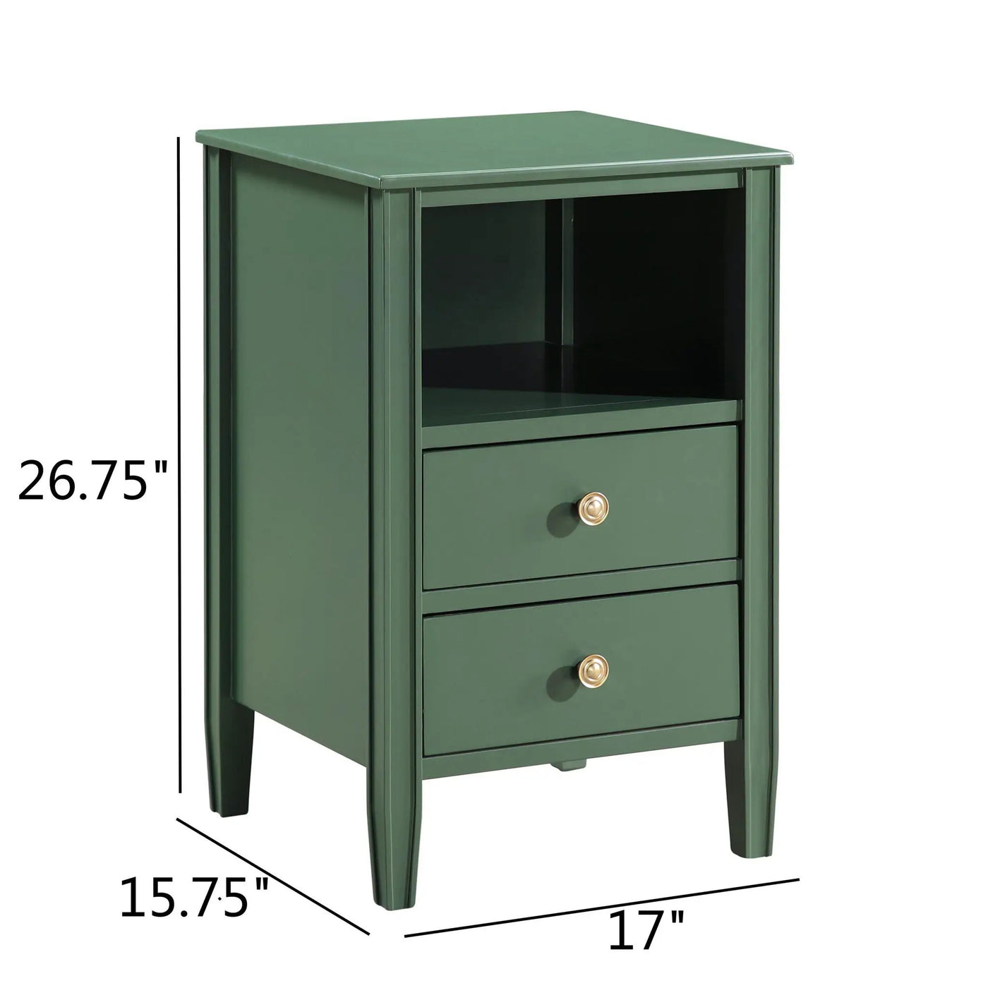 Winston - 2 Drawer Storage Nightstand by HouseOfZazla