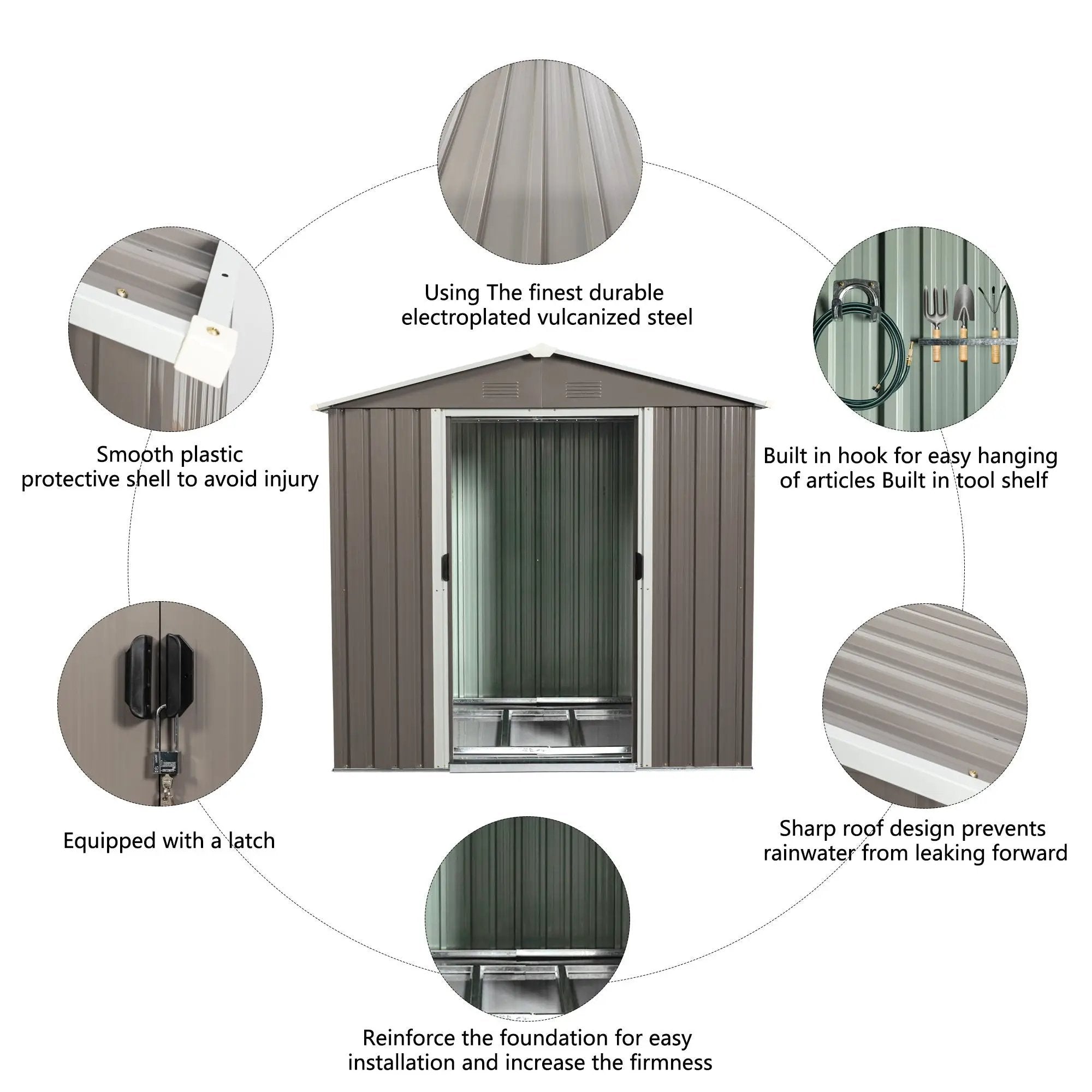 Outdoor Metal Storage Shed by HouseOfZazla