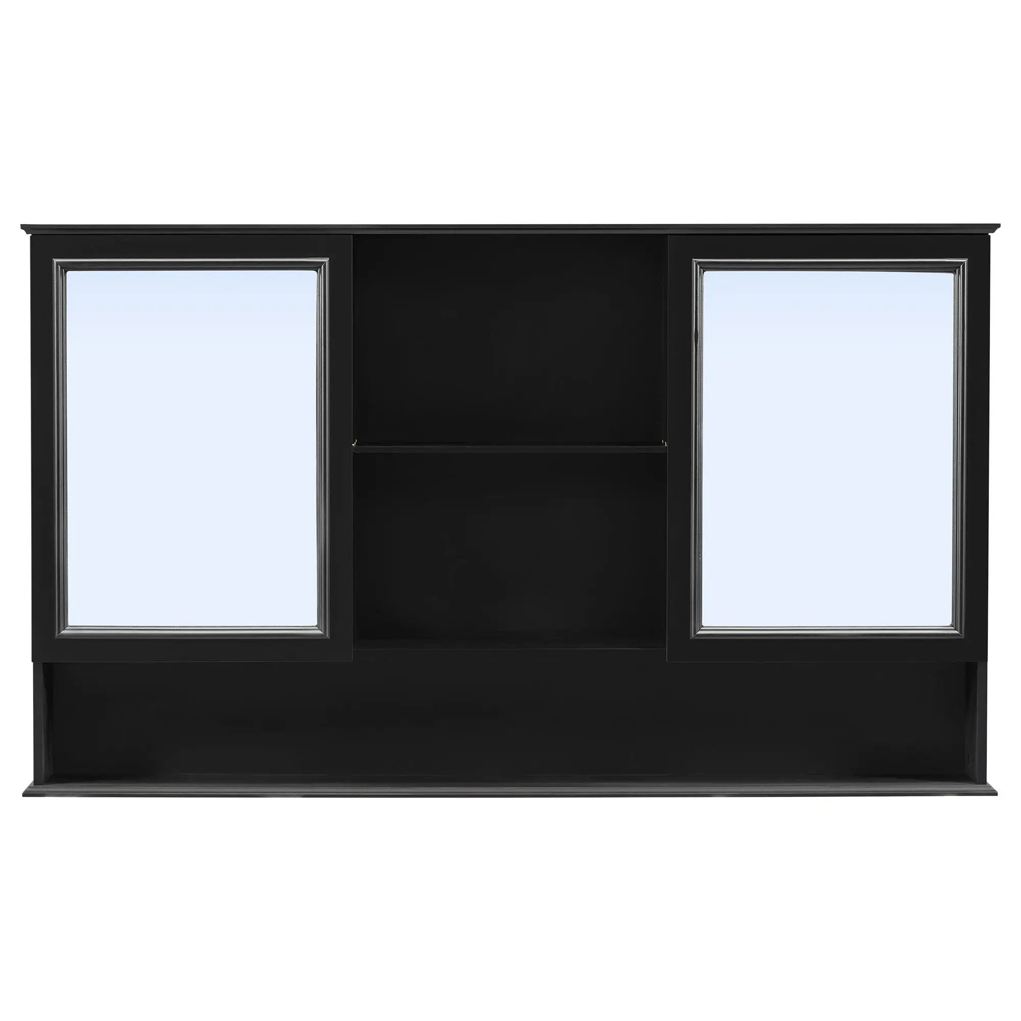 Double Sink Bathroom Vanity Set with Wall Mount Mirror Cabinet by HouseOfZazla
