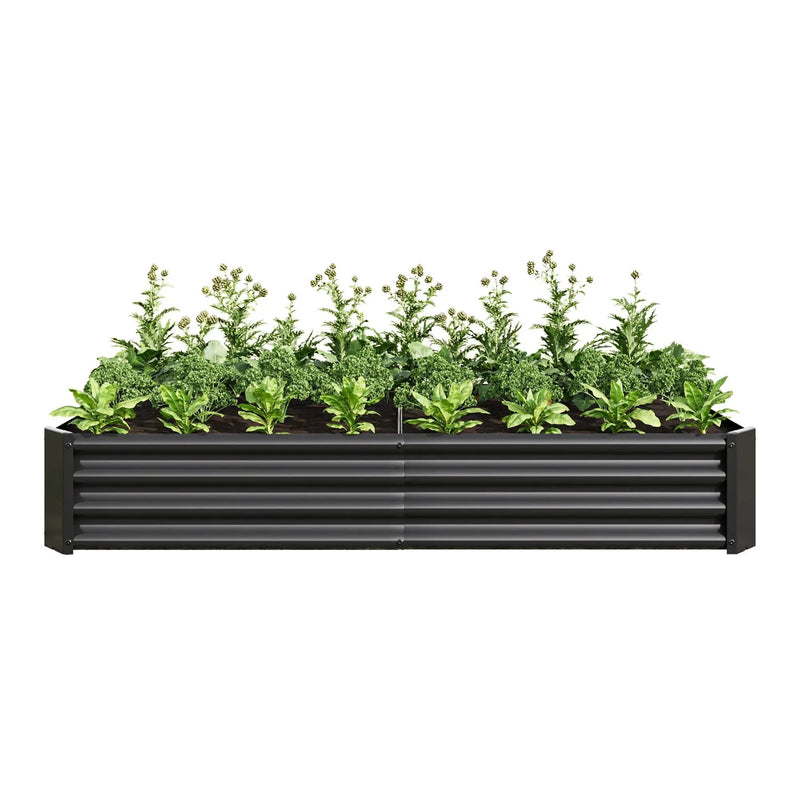 Raised Garden Bed Outdoor 6×3×1 ft Metal Raised Rectangle Planter Bed by HouseOfZazla
