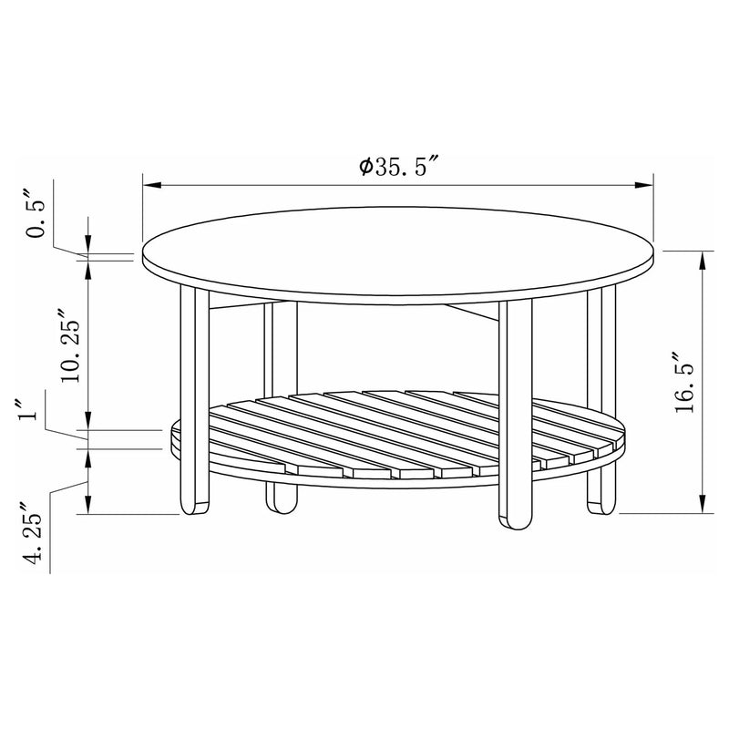 Altos - 1 Shelf Round Table by HouseOfZazla