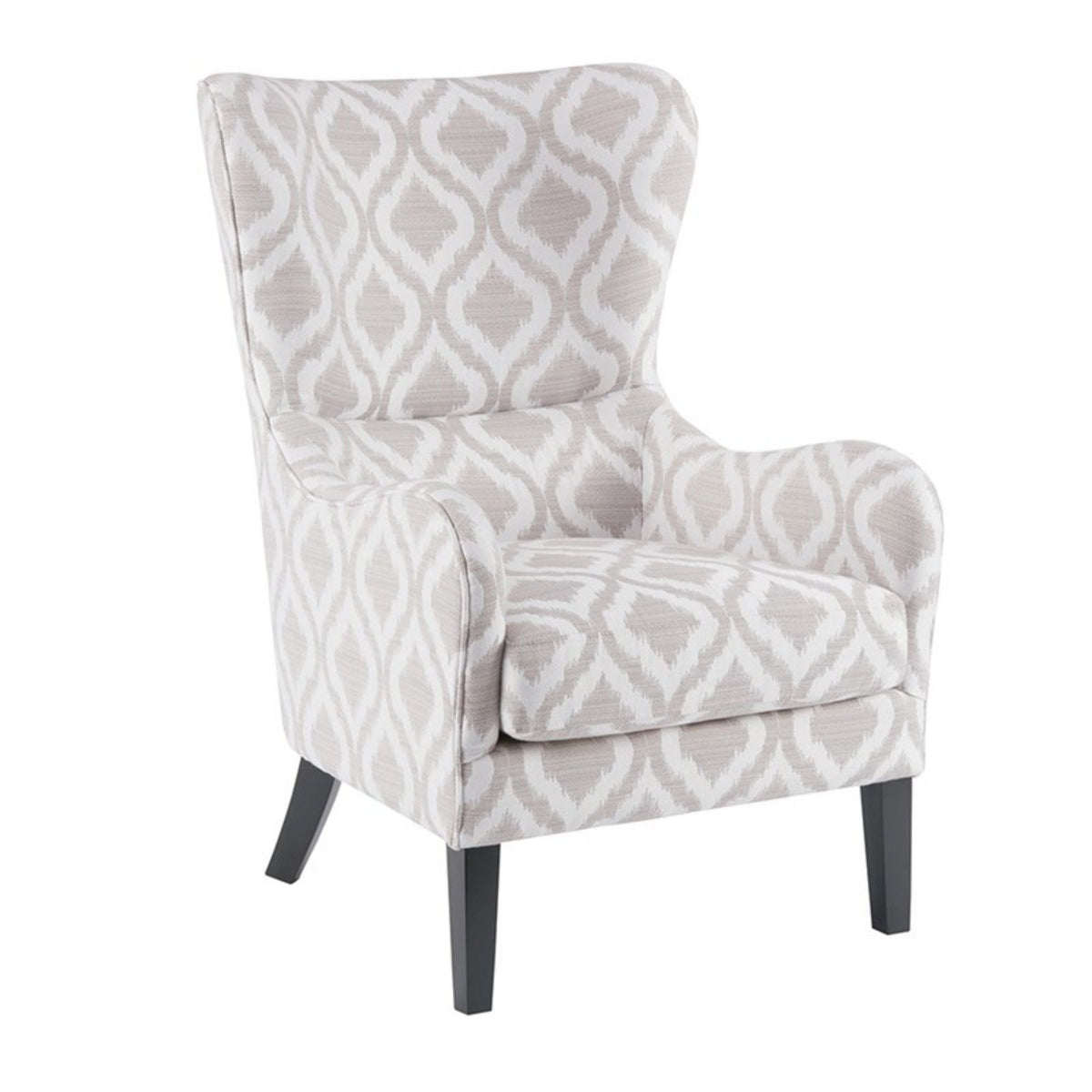 Arianna Swoop Wing Chair with High-Density Foam Comfort - Dark Gray, White, Beige, photo 5 of 19