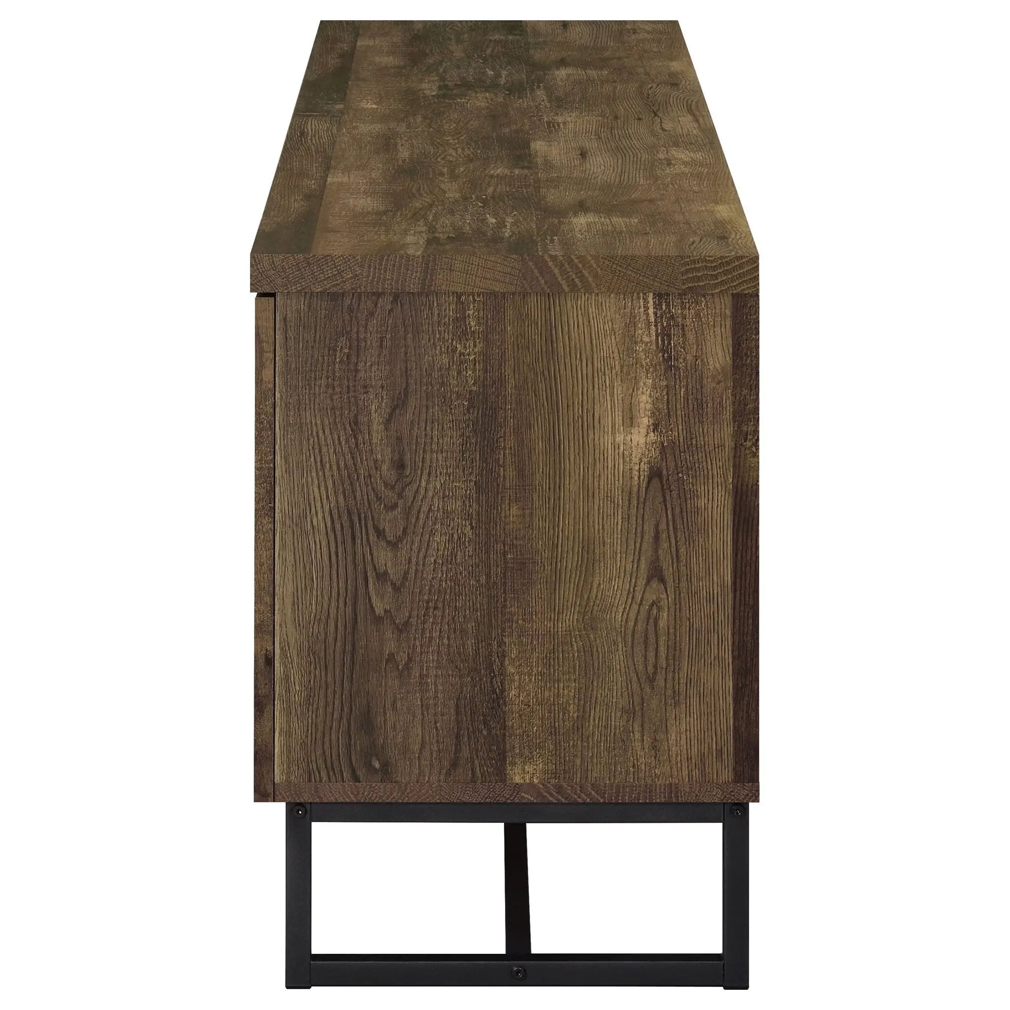Myles 2-door Engineered Wood 60-inch TV Stand Rustic Oak by Unique Piece Furniture