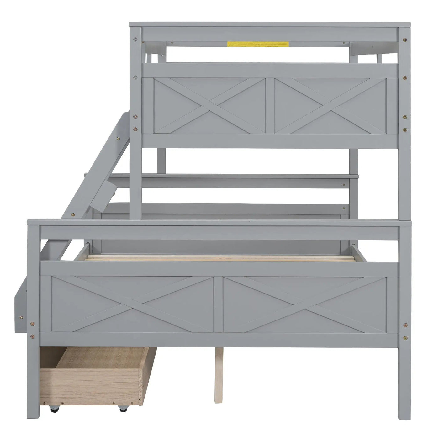 Bunk Bed With Ladder And Safety Guardrail by HouseOfZazla