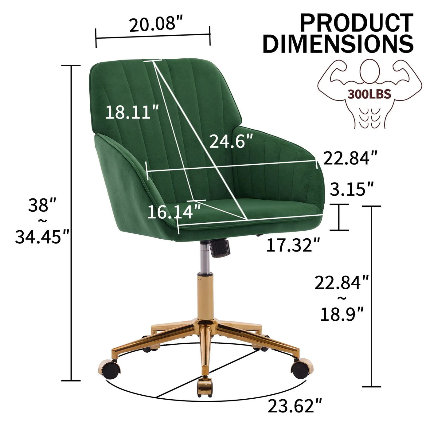 Adjustable Ergonomic Swivel Office Chair by HouseOfZazla