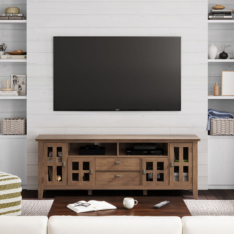 Artisan - TV Media Stand - Rustic Natural Aged Brown by HouseOfZazla