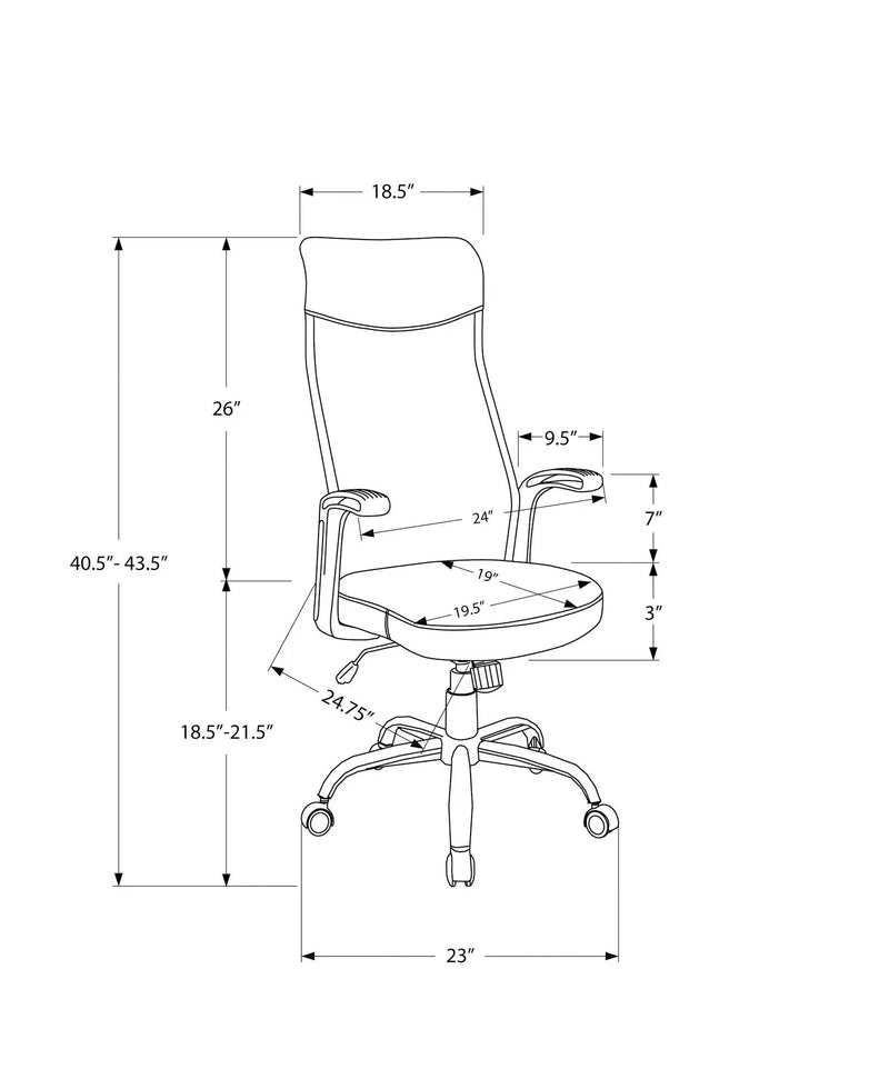 Office Chair, Adjustable Height, Swivel, Armrests, Contemporary & Modern by Unique Piece Furniture