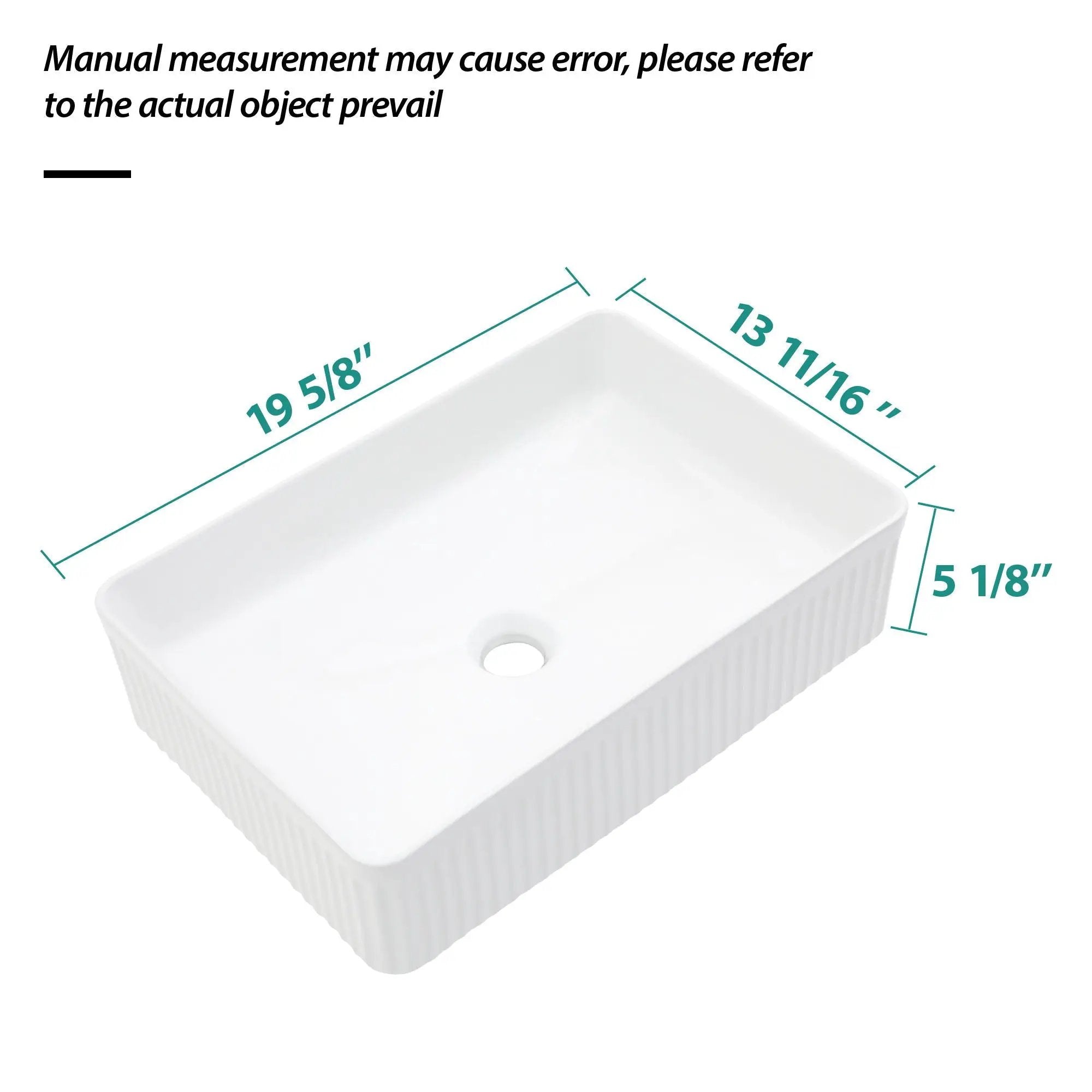 Modern Ceramic Rectangular Vessel Bathroom Sink by HouseOfZazla